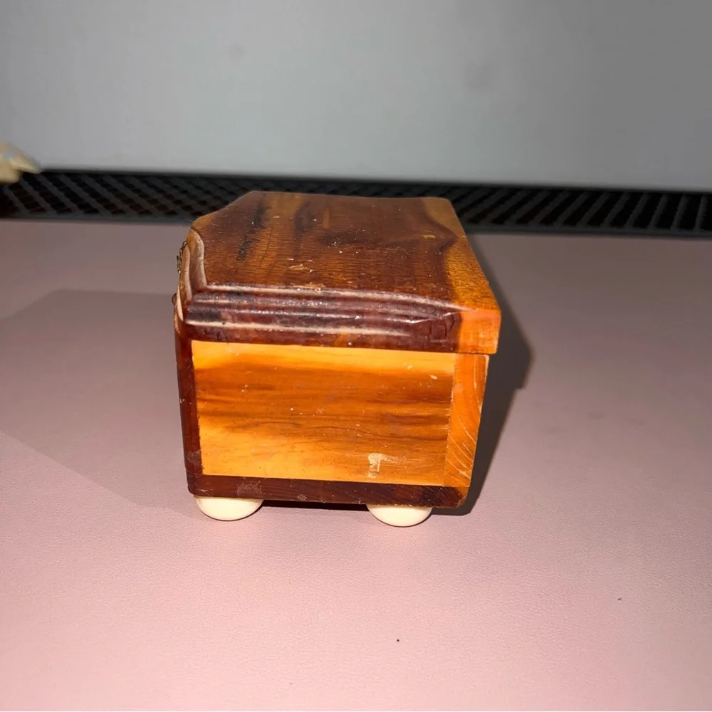 Vintage Handcrafted Jewelry Box W/ Hook Lock 